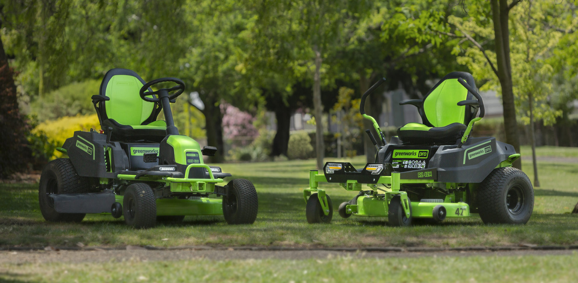 Greenworks 60V 42 in. Cordless Battery Electric CrossoverT Tractor Riding  Lawn Mower, (6) 8 Ah Battery & Chargers, Mower CRT426 at Tractor Supply Co.