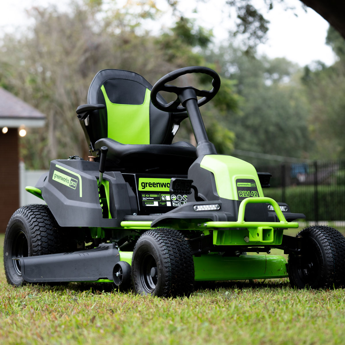 greenworkstools-60V 42 Cordless Battery CrossoverZ Zero Turn Riding Lawn Mower 3-Tool Combo Kit w/ Six (6) Batteries & Three (3) Chargers 